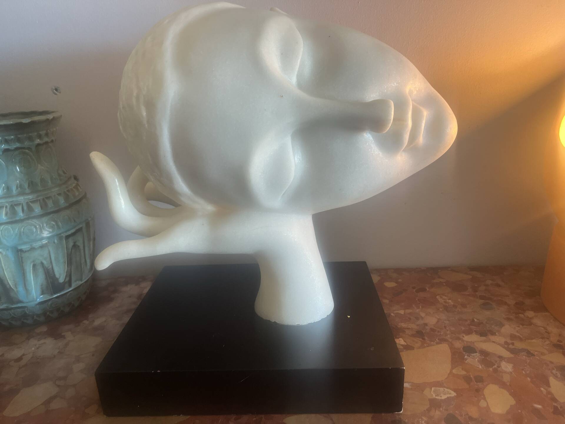 Sculpture grand format - Visage penché - Bouddha