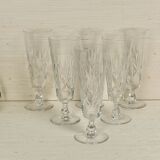 6 flûtes à champagne en cristal