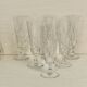 6 crystal champagne flutes