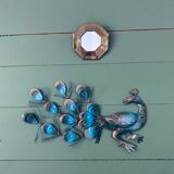 Metal peacock wall decoration