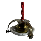 Opaline suspension pleated red cord