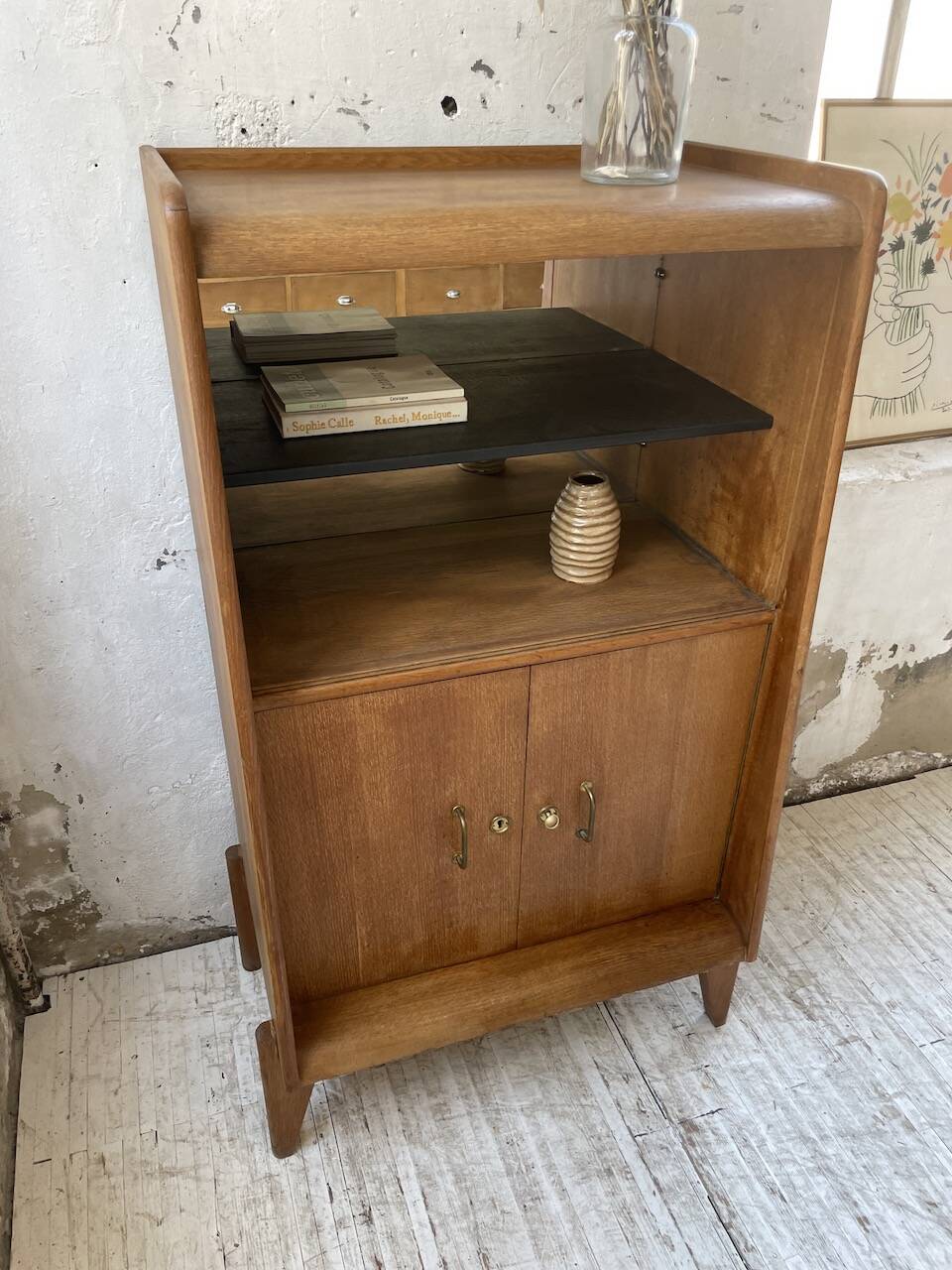 1960s oak storage unit