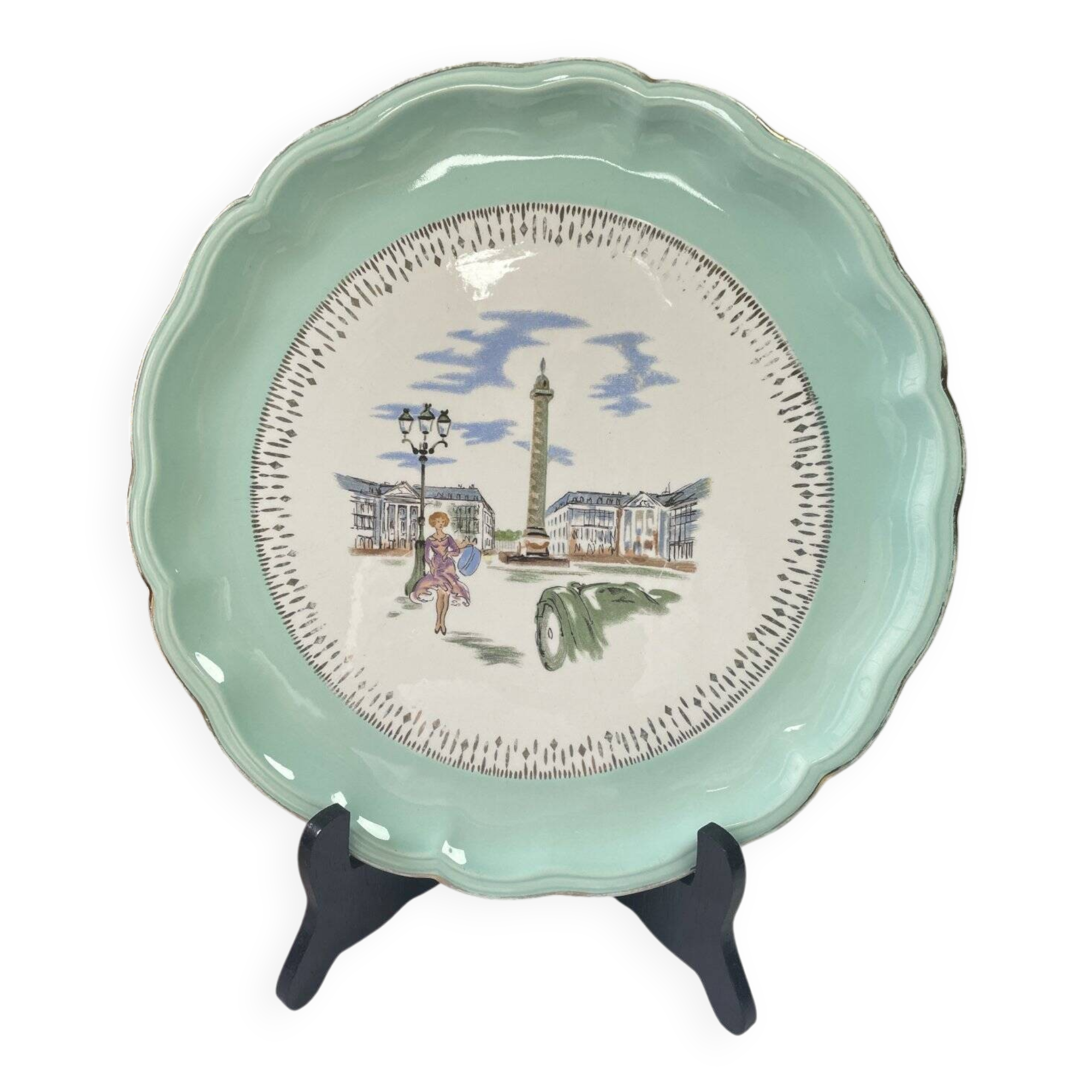 Serving dish KG Lunéville Badonviller diameter 31 cm