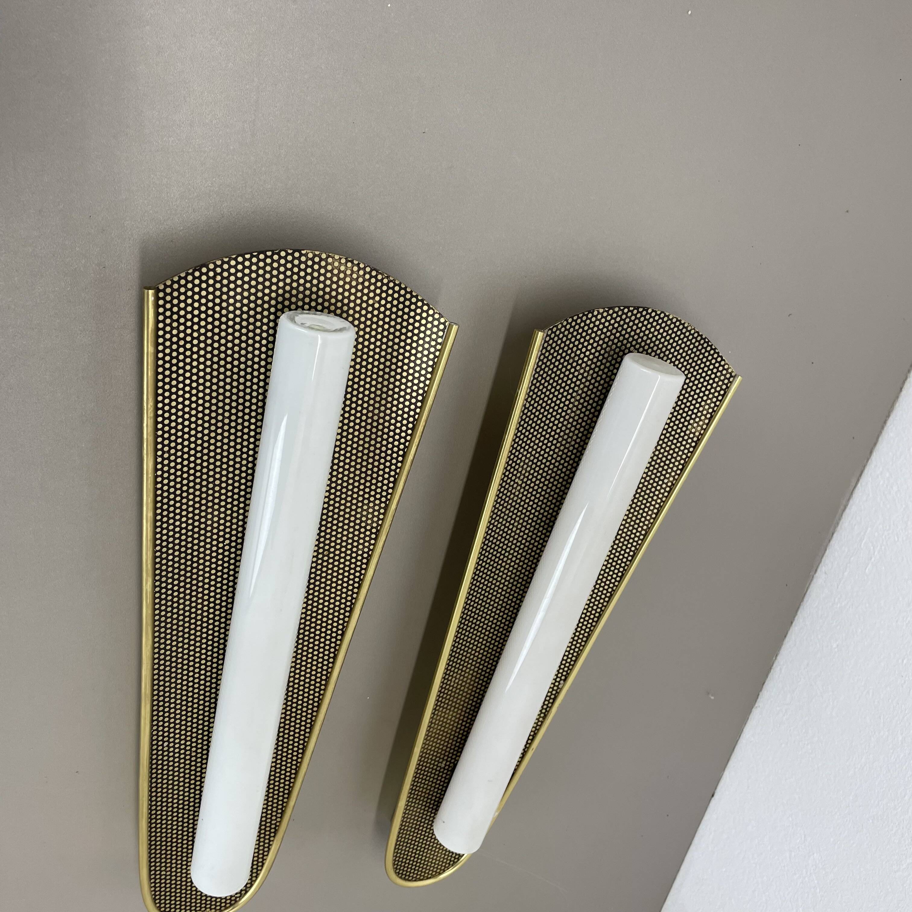 Set of 2 Large 37 cm Honeycomb Theatre Wall Light Elements, Germany, 1950s