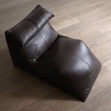 Chaise longue Le bambole en cuir marron par Mario Bellini pour B&B Italia,