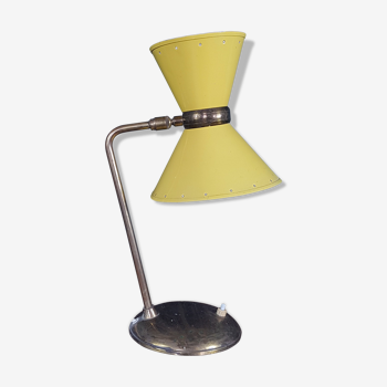 Lampe de table diabolo Mathieu pour Lunel vintage 1950