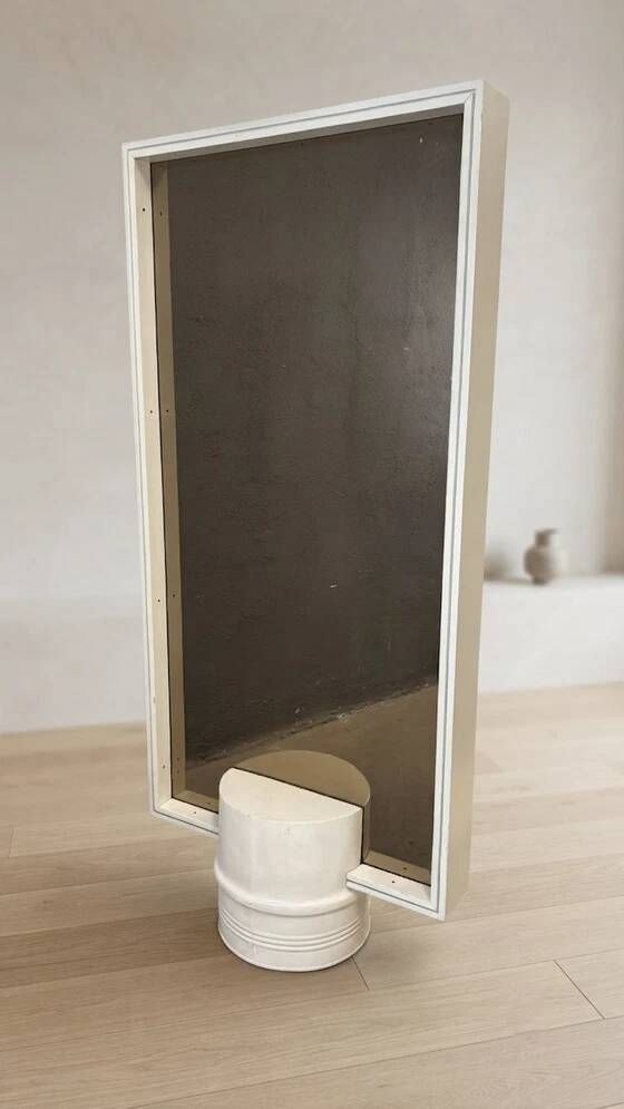 Mid-Century Modern Double-Sided Hall Stand with Mirror & Coat Hooks, 1960s, Europe