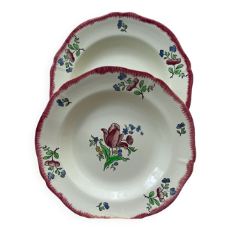 Old hollow porcelain plates from Giens