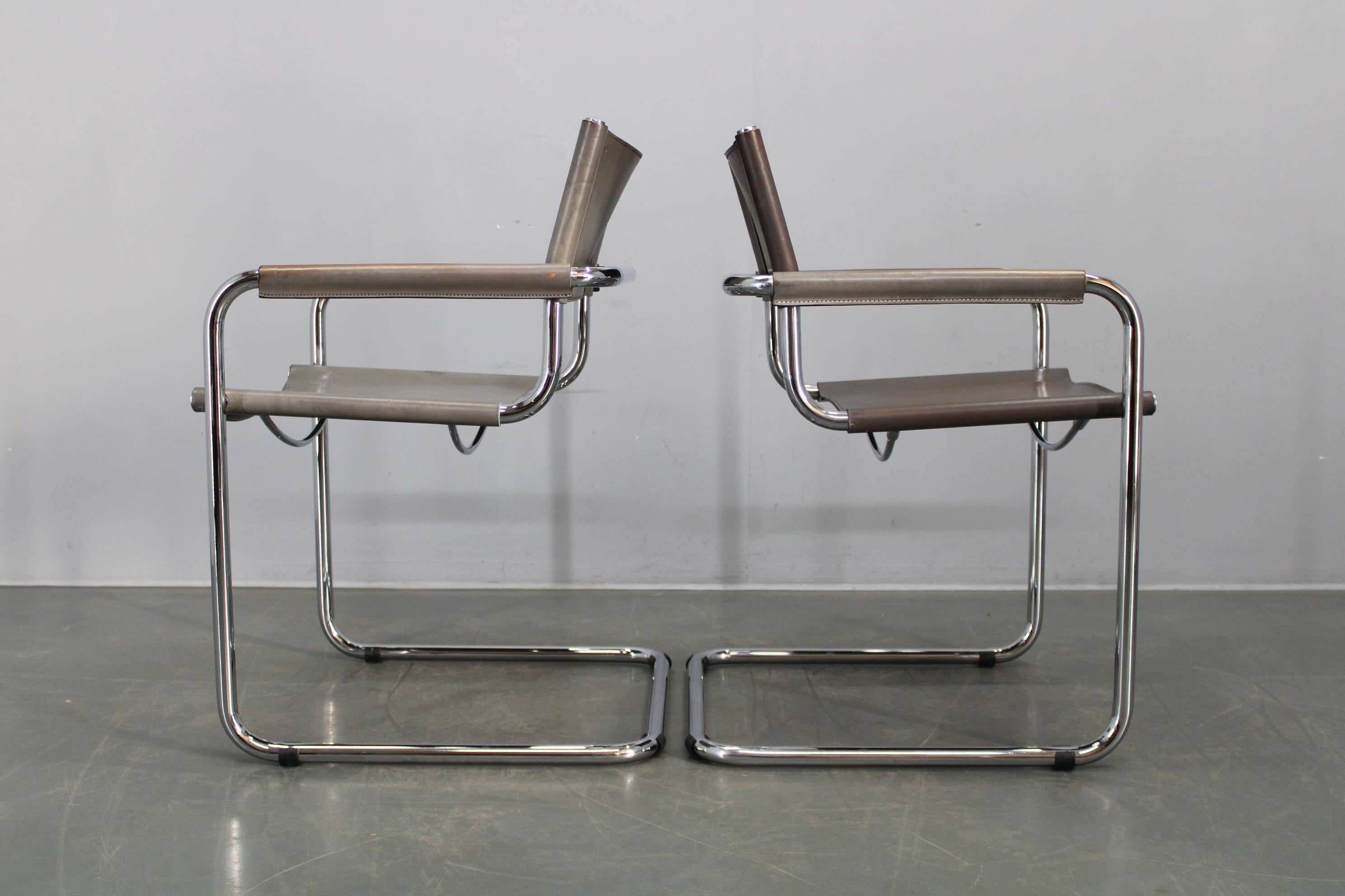 Set of four Bauhaus cantilever armchairs by Mart Stam, Italy