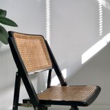 Chaise pliante cannée
