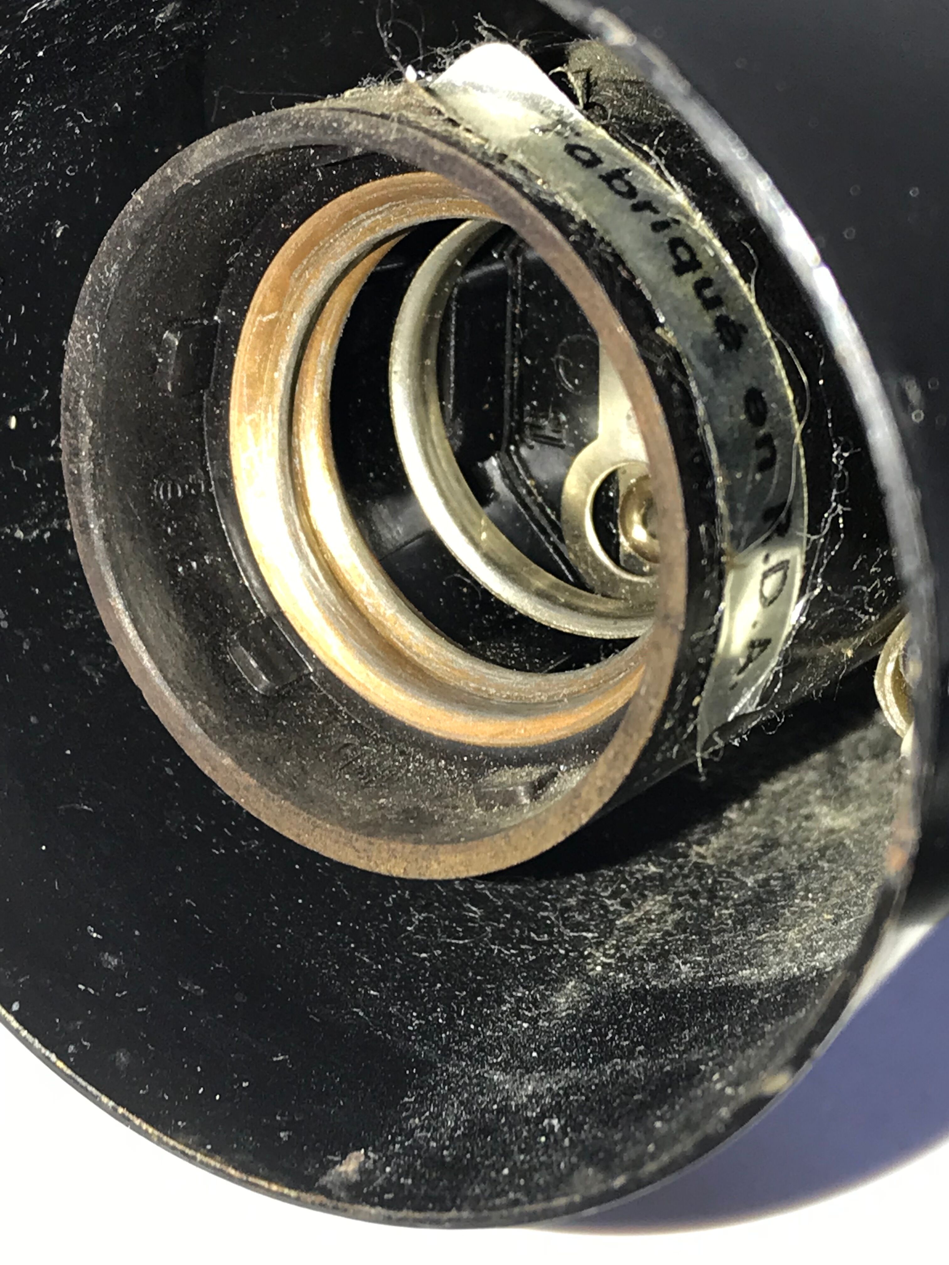 Black desk lamp made in gdr