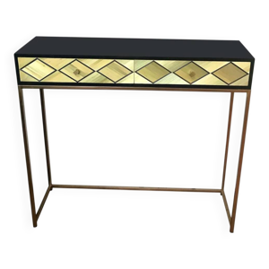 console 2 tiroirs Marqueterie