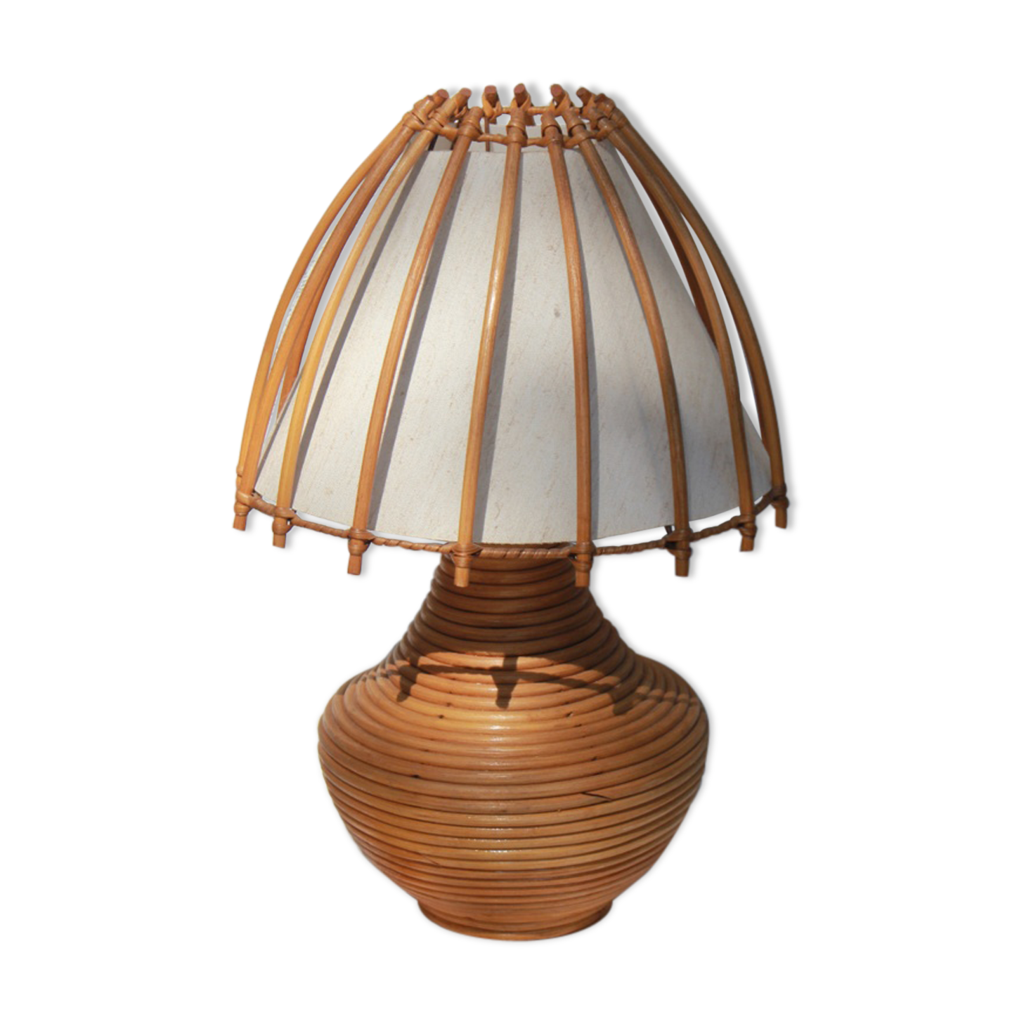 Vintage rattan lamp