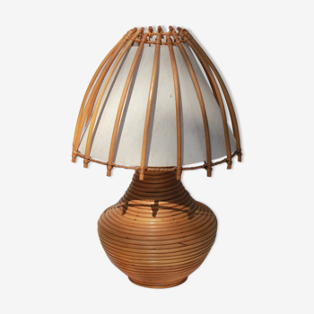 Vintage rattan lamp