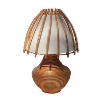 Vintage rattan lamp