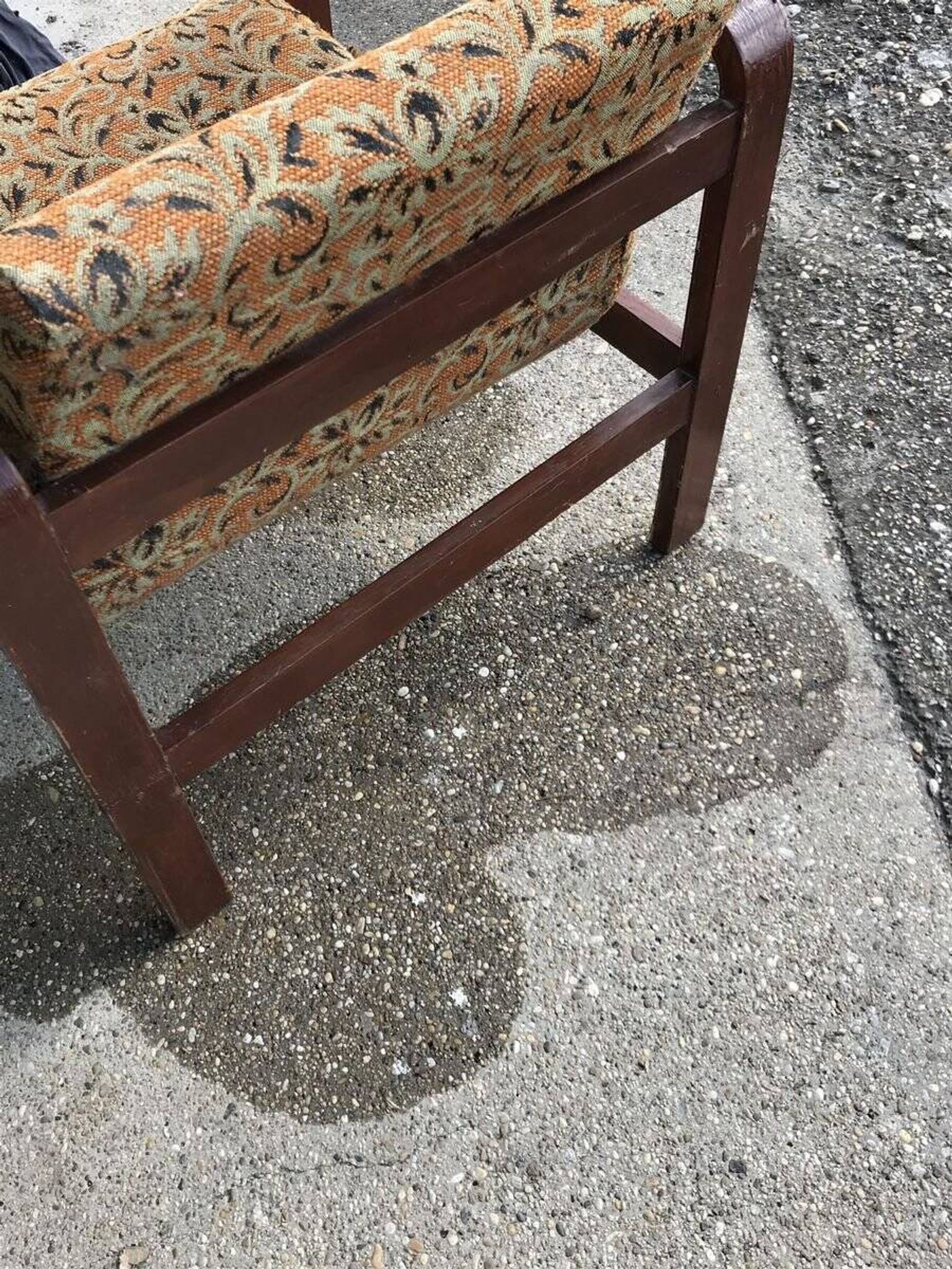 Vintage set of brown Danish fabric armchairs from the 1960s.