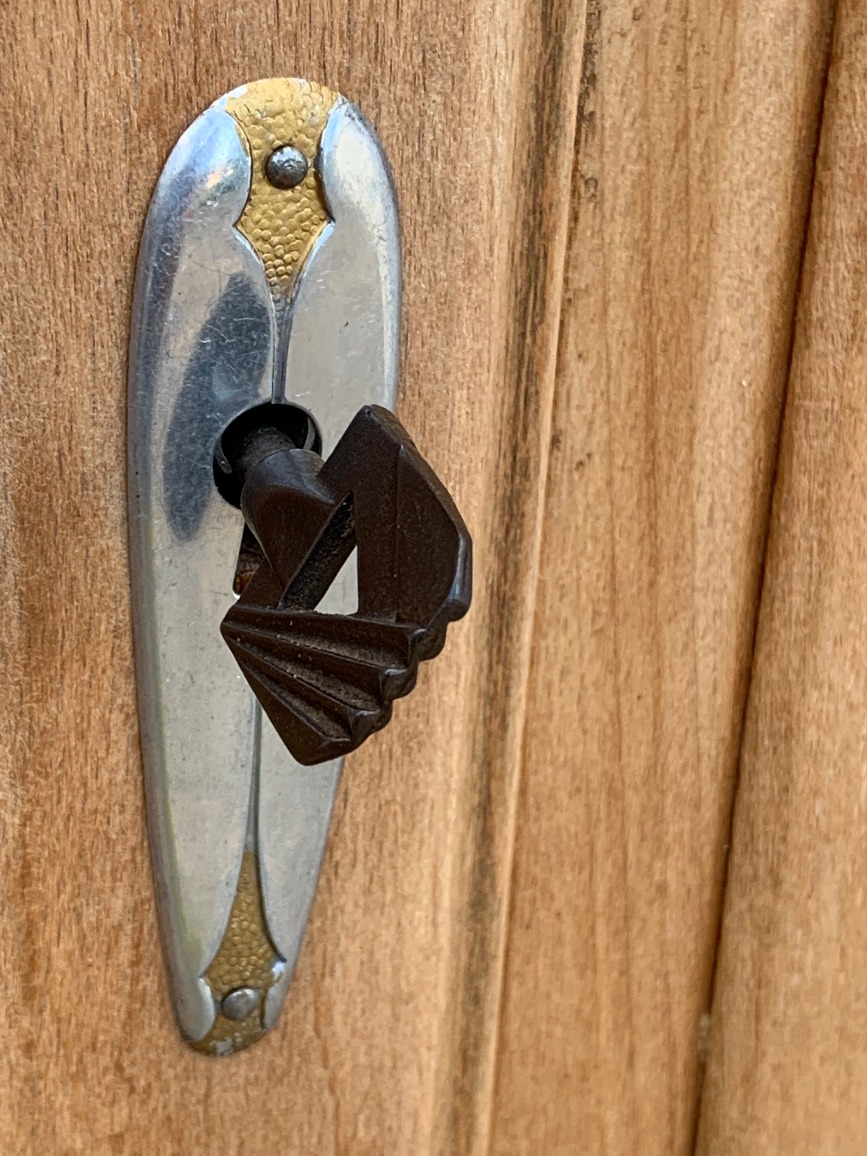 Parisian wardrobe art deco wood brut