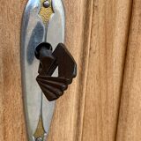 Parisian wardrobe art deco wood brut