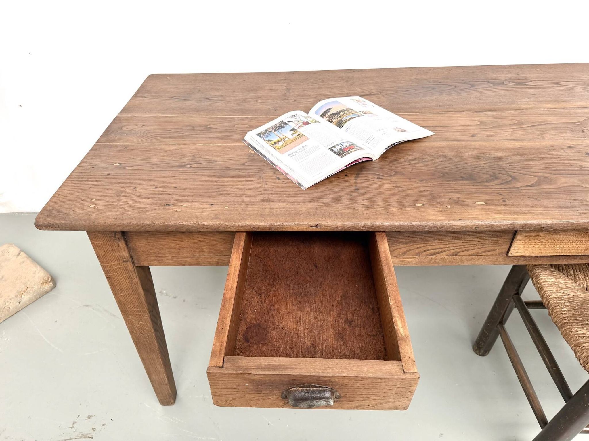 Table de ferme en chêne massif, années 30