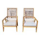 Franco Bizzozzero for Pierantonio Bonacina pair of armchairs