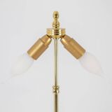 Lamp with handles in blue porcelain and gilded bronze. Circa 1880.