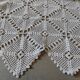 Old vintage handmade cotton crochet bed cover