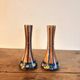 Pair of Soliflore Vases Faience HB Quimper Art Deco Decor 1930 Signed