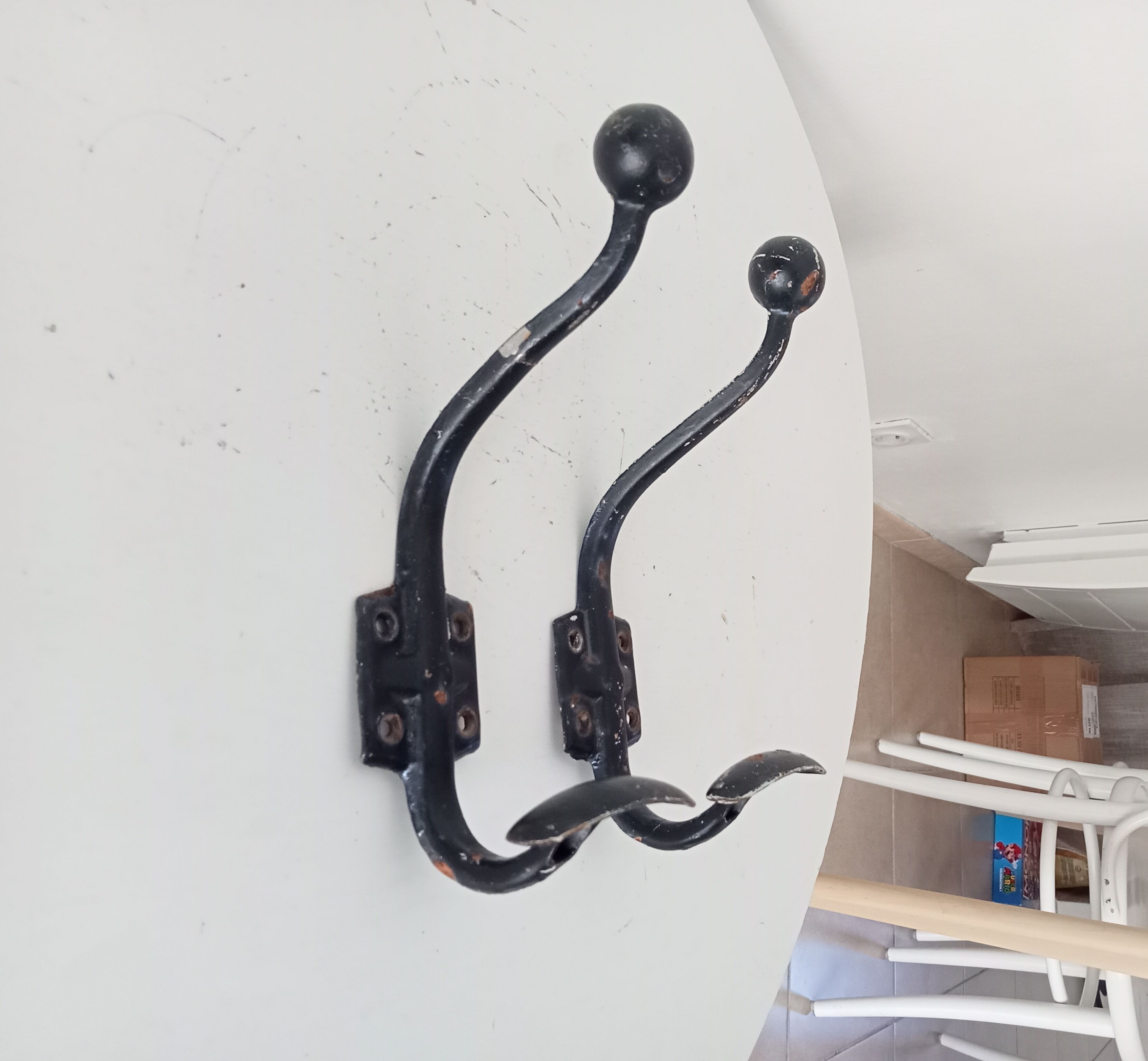 Pair of vintage coat hooks