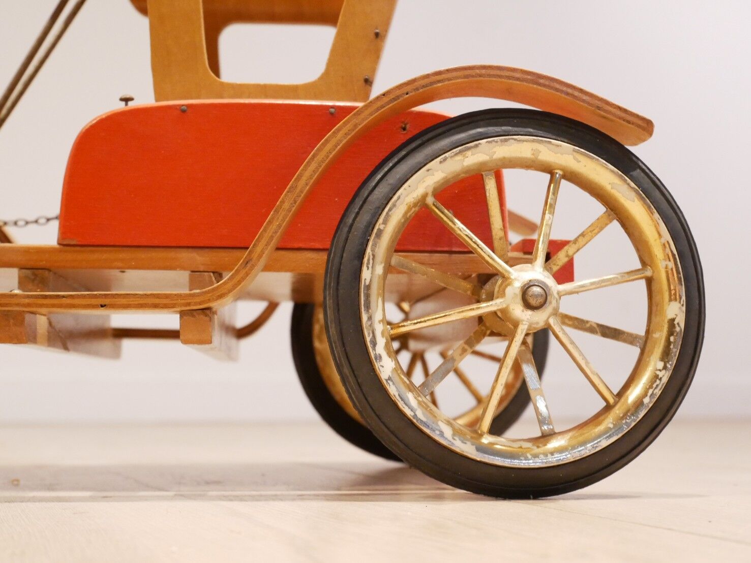 Dutch design plywood car toy for child 1950