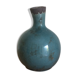 Vintage blue ceramic vase