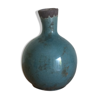 Vase céramique bleu façon vintage