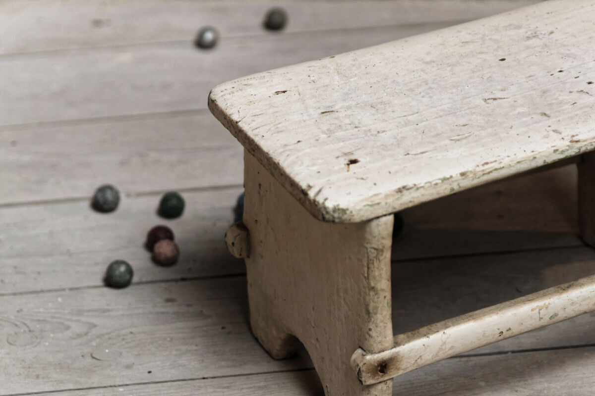 Wooden white foot walk