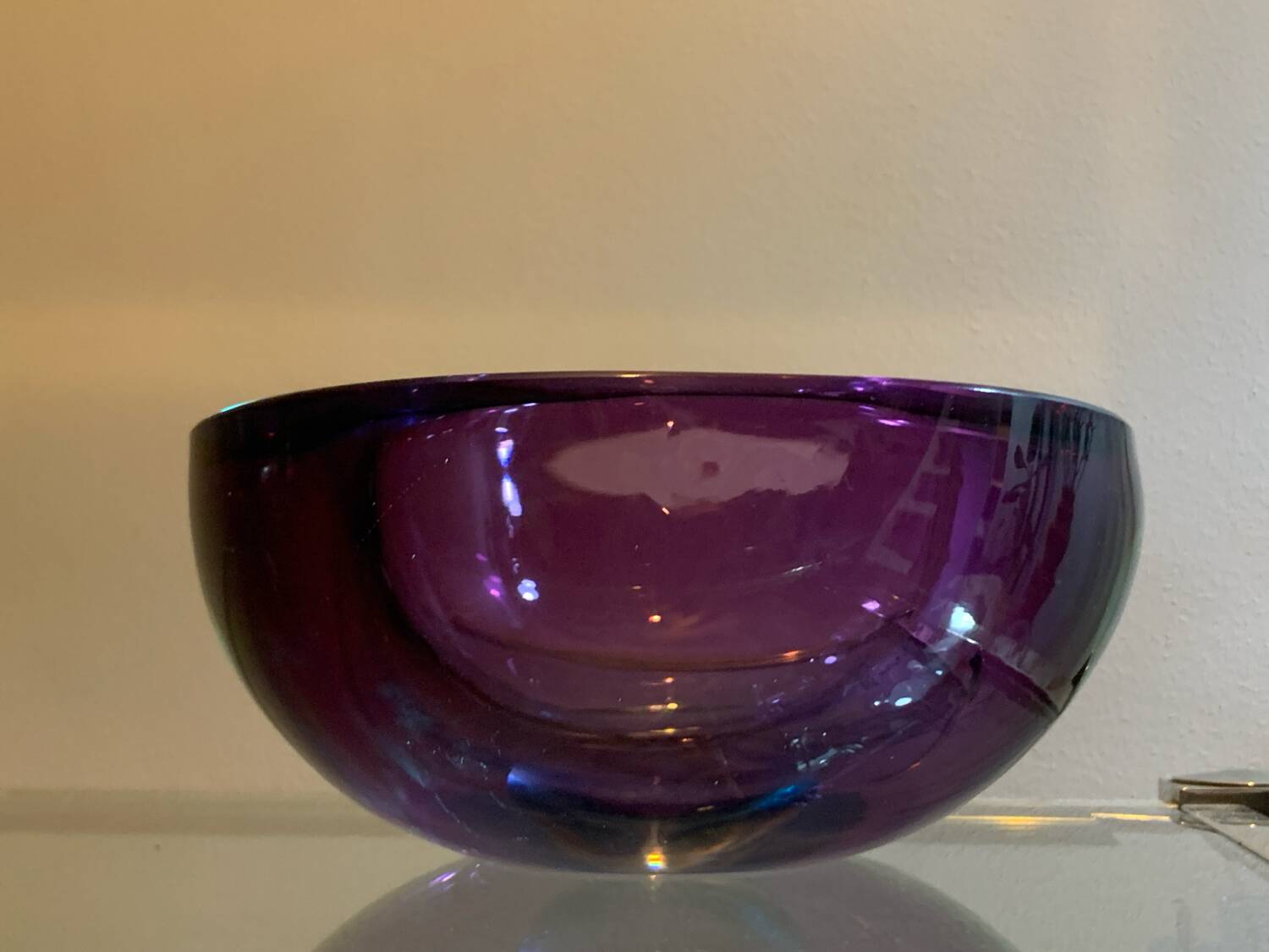 Murano purple turquoise pocket emptier