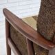 1970s, Danish armchair, teak wood, furniture wool fabric.