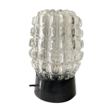 Vintage moulded glass table lamp