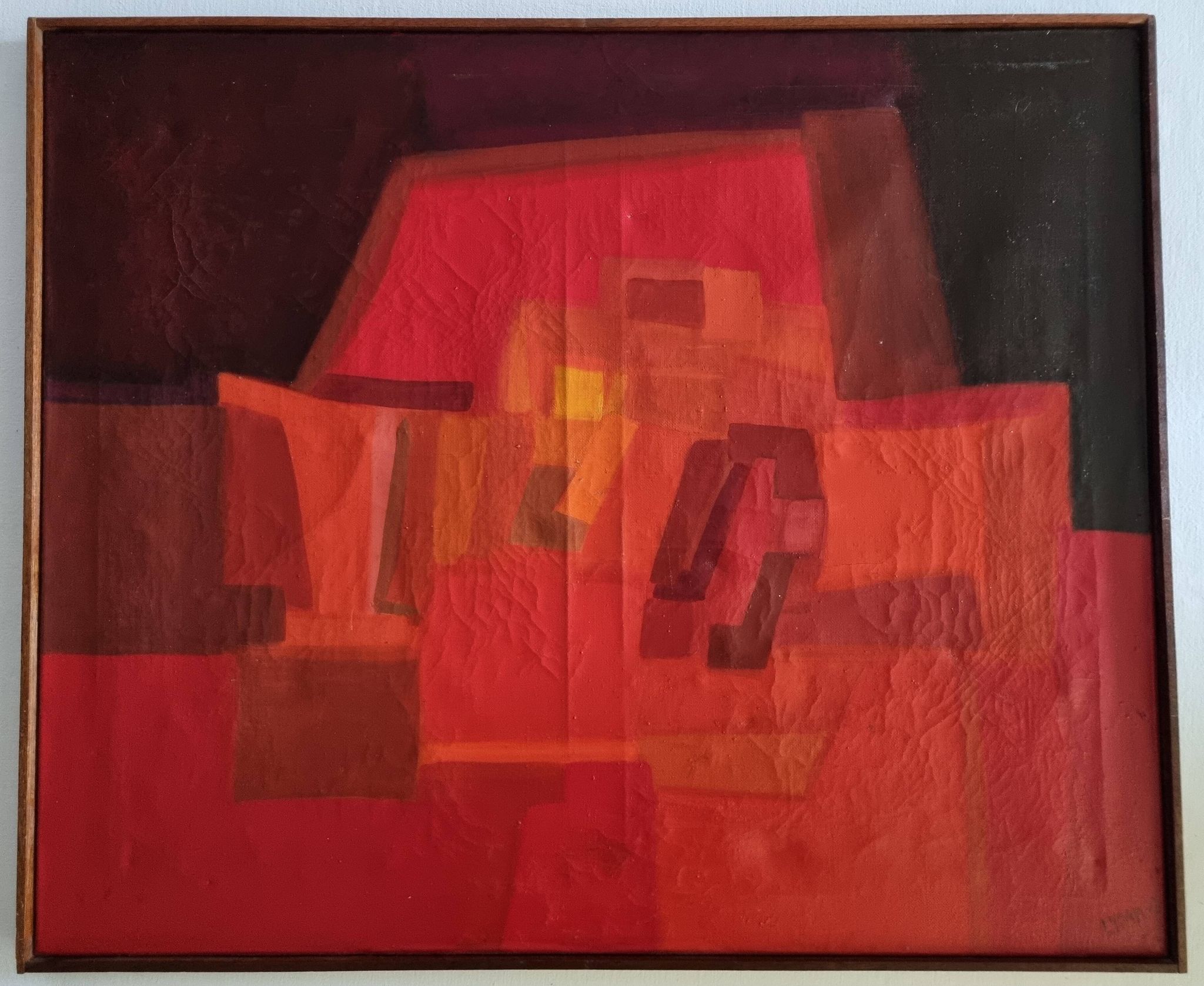 Lyma (katharina aeschliman) abstract composition oil on canvas signed