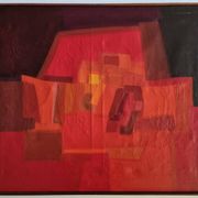 Lyma (katharina aeschliman) abstract composition oil on canvas signed
