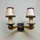 Jules Leleu Pair Of Bronze Sconces With Stamped Double Patina