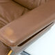 Lounge chair and ottoman leather and bentwood 60/70