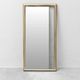 Vintage mirror with brass frame and transparent glass insert – Italian design 1970s