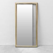 Vintage mirror with brass frame and transparent glass insert – Italian design 1970s