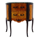 French Mahogany Louis XV Commode with Marble Top
