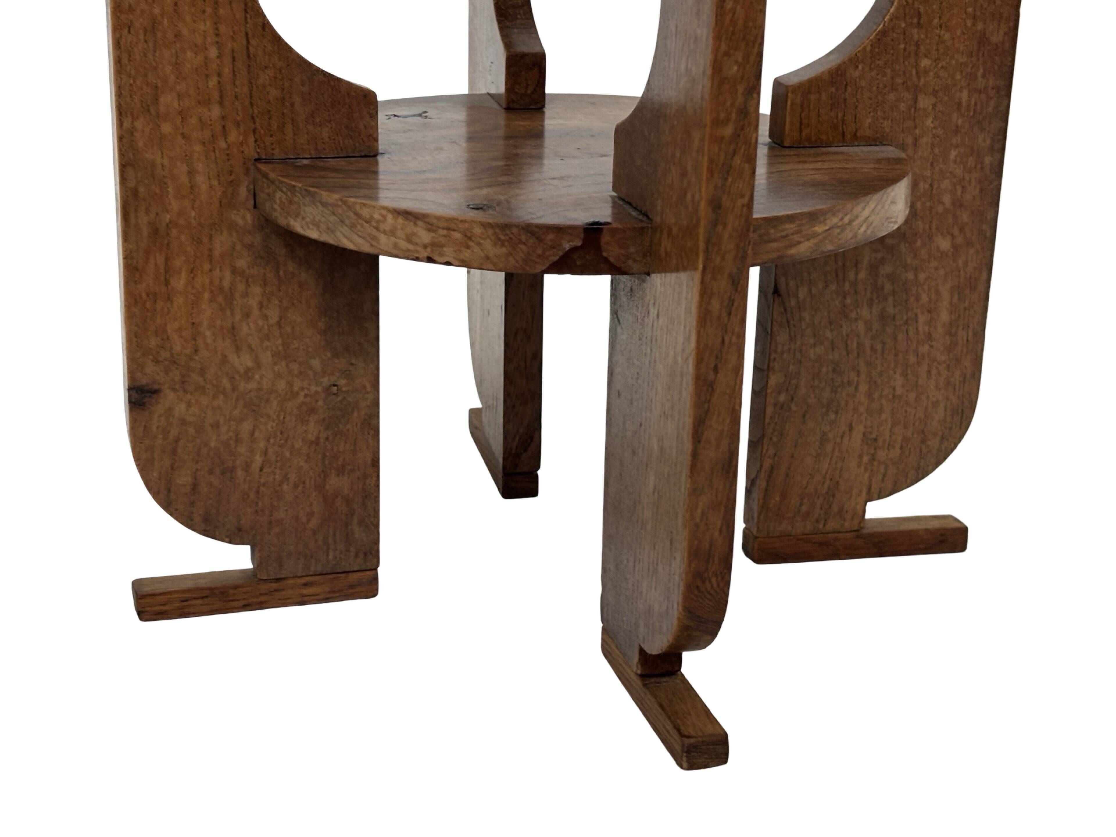 Table d'appoint Art Déco petite en chêne design minimaliste