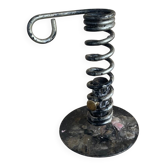Vintage metal spring candle holder