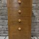 Vintage oak chest of drawers with a drop-down flap – 1960s