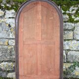 Large rounded wooden mirror, floor mirror, fireplace mirror