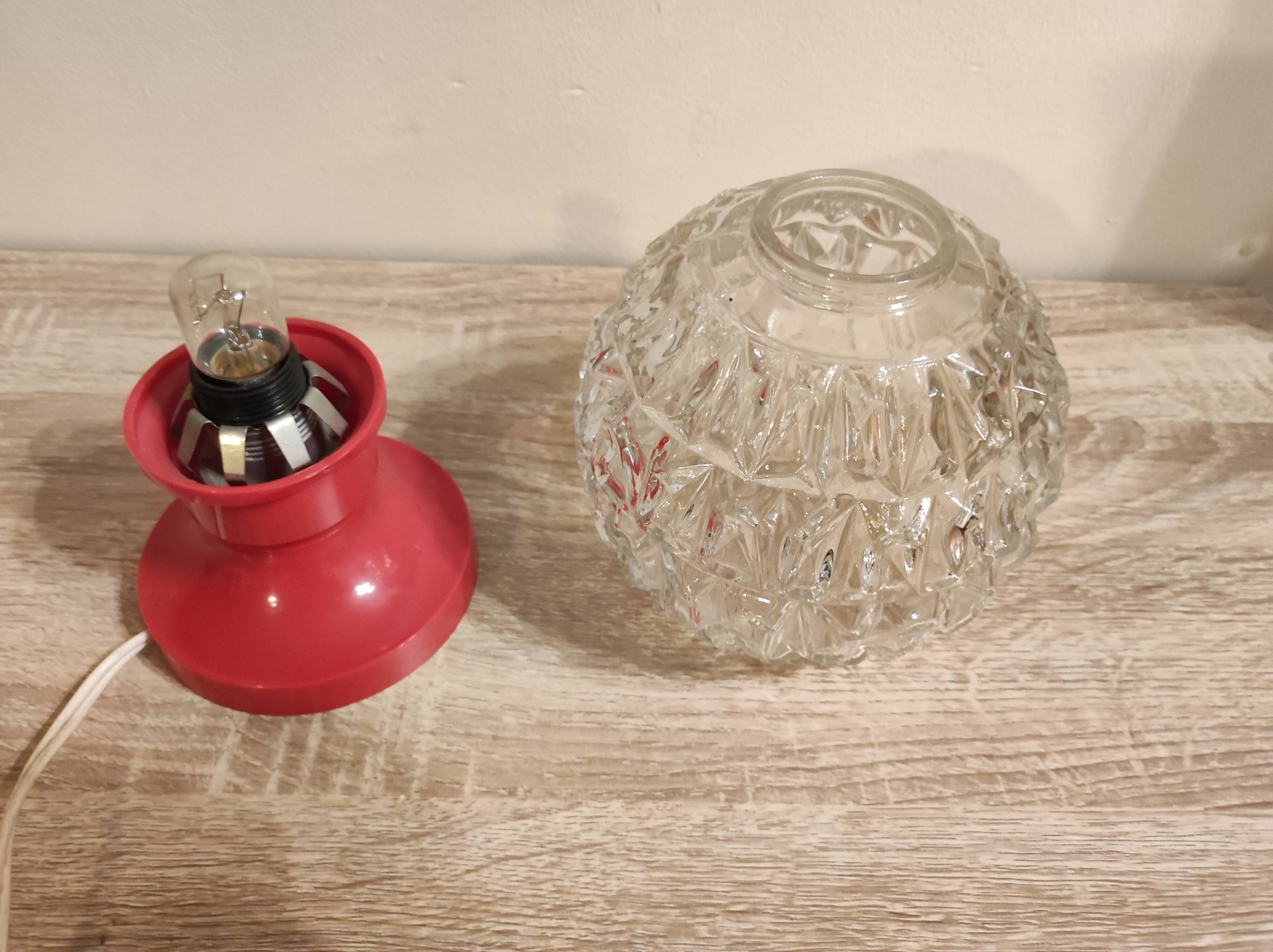 Lamp night light foot tulip design italy vintage space age