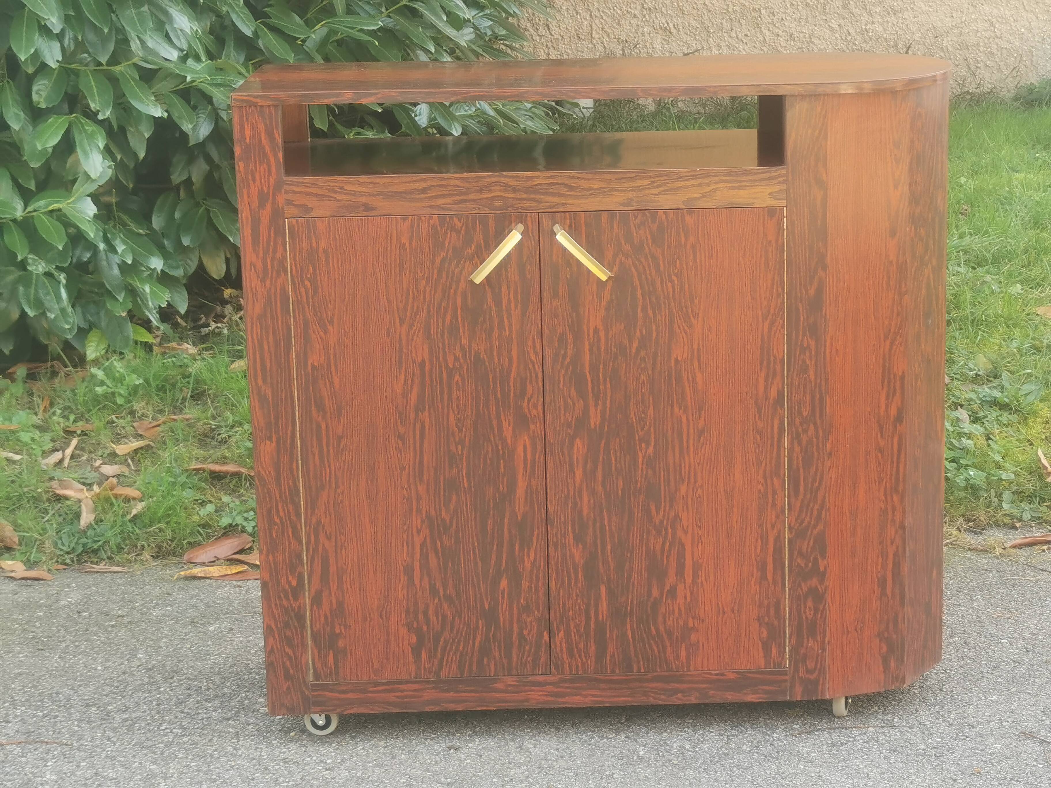Vintage desktop furniture "flamed mahogany"