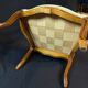 Large Queen-style back armchair in solid cherry wood, Louis XV style