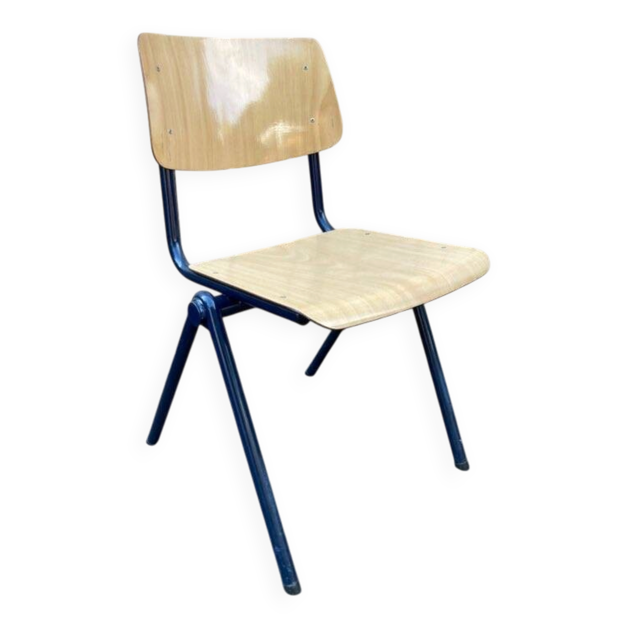 Vintage Galvanitas S35 chair – blue compass frame